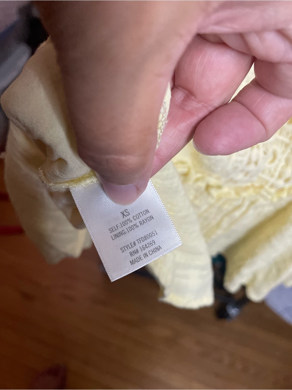 Audrey Parks by Francesca’s Yellow Ruffle V-Neck Mini Dress - Picture 7 of 8
